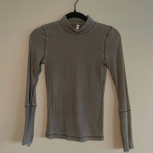 Charcoal grey mock neck